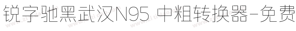 锐字驰黑武汉N95 中粗转换器字体转换
